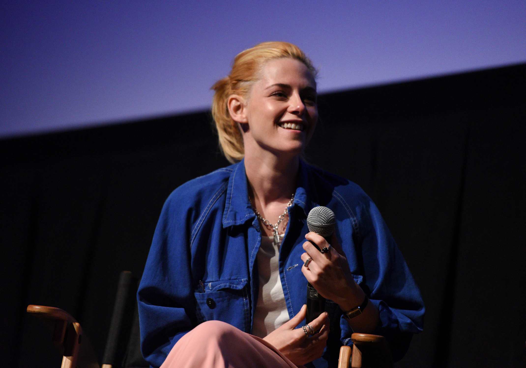 Kristen Stewart at on stage during Telluride Film Festival on September 6